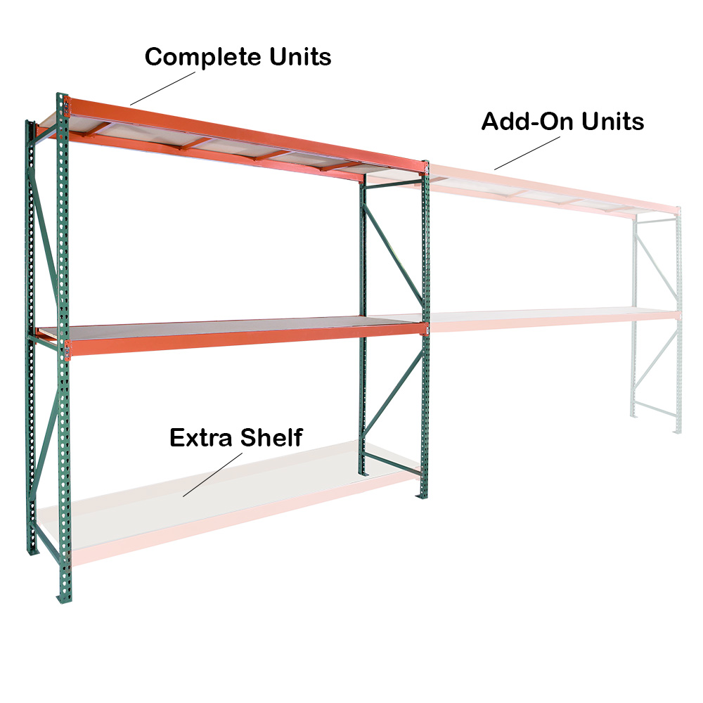 Bulk Rack with Wood Deck with Add-On